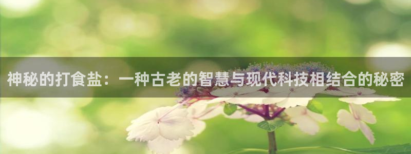 威九国际官网版：神秘的打食盐：一种古老的智慧与现代科技相结合